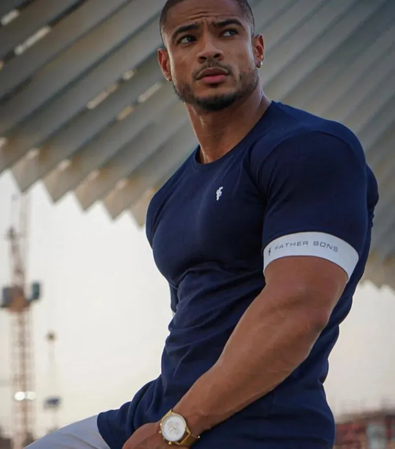 2023 Gym T-shirt Men Short sleeve T-shirt Casual Slim t shirt Male Fitness Bodybuilding shirt Workout Tee Tops Summer clothing