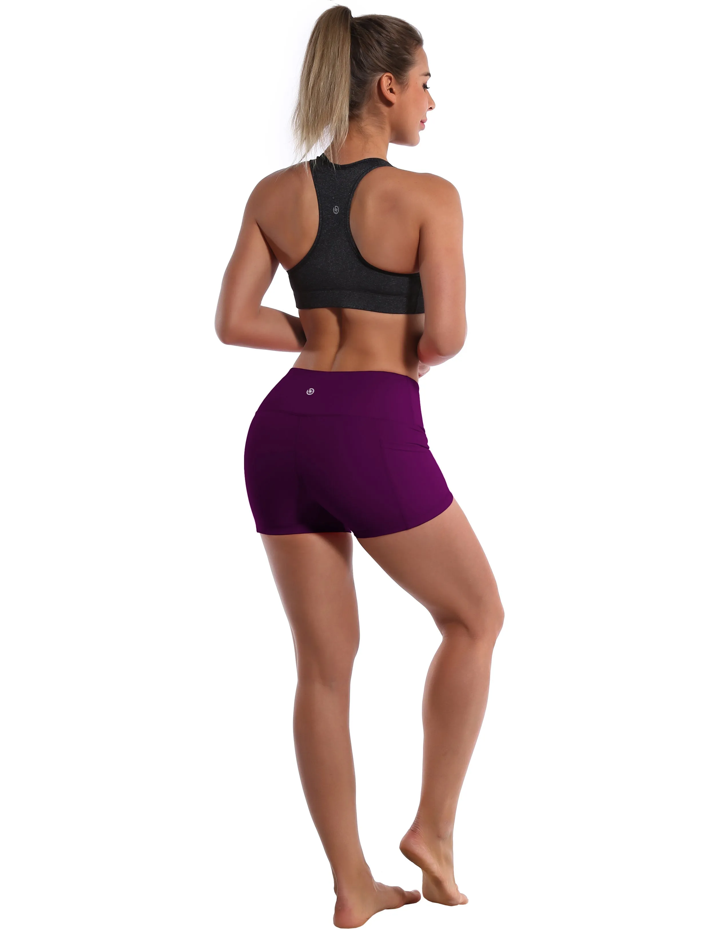 2.5" Side Pockets Running Shorts plum_Running