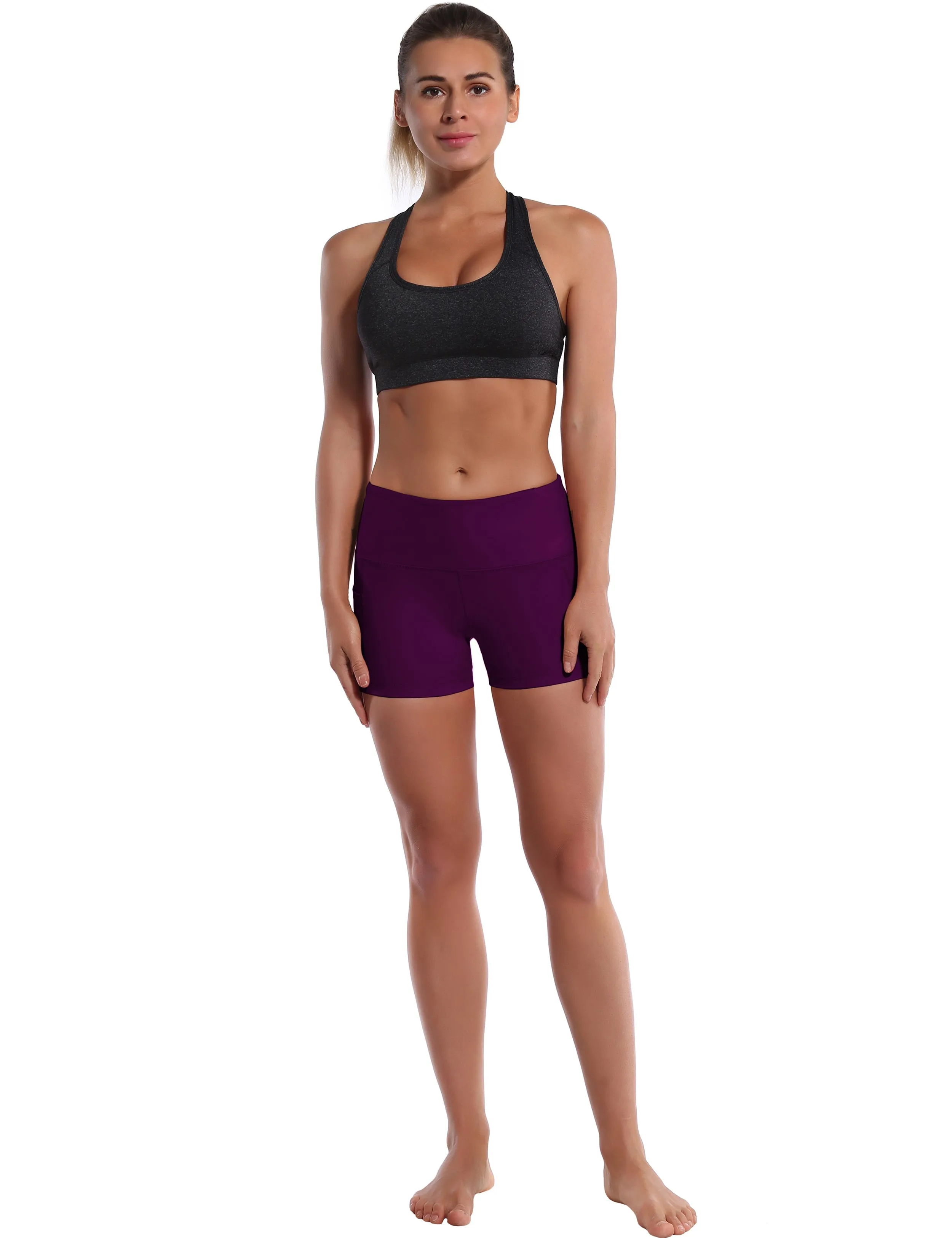 2.5" Side Pockets Running Shorts plum_Running