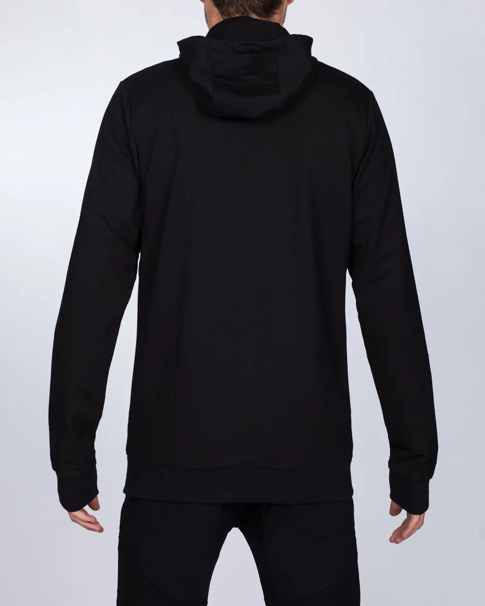 2t Zip Up Tall Declan Hoodie (black)