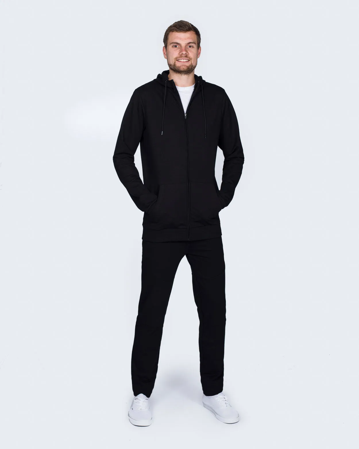 2t Zip Up Tall Declan Hoodie (black)