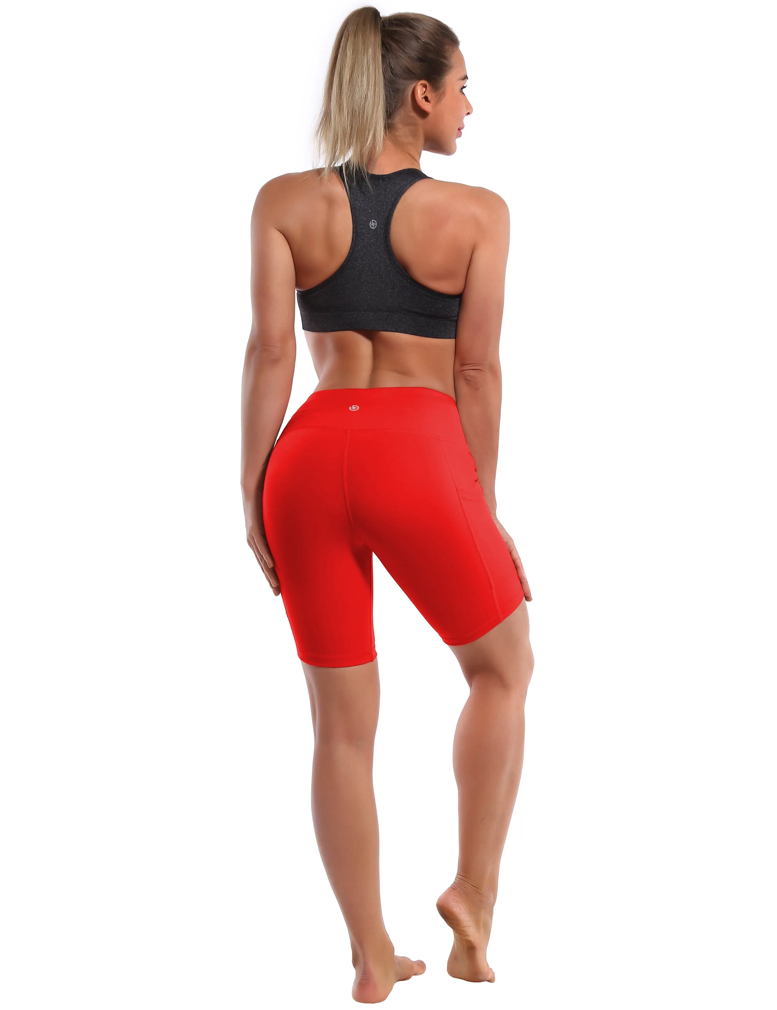 8" Side Pockets Running Shorts scarlet_Running