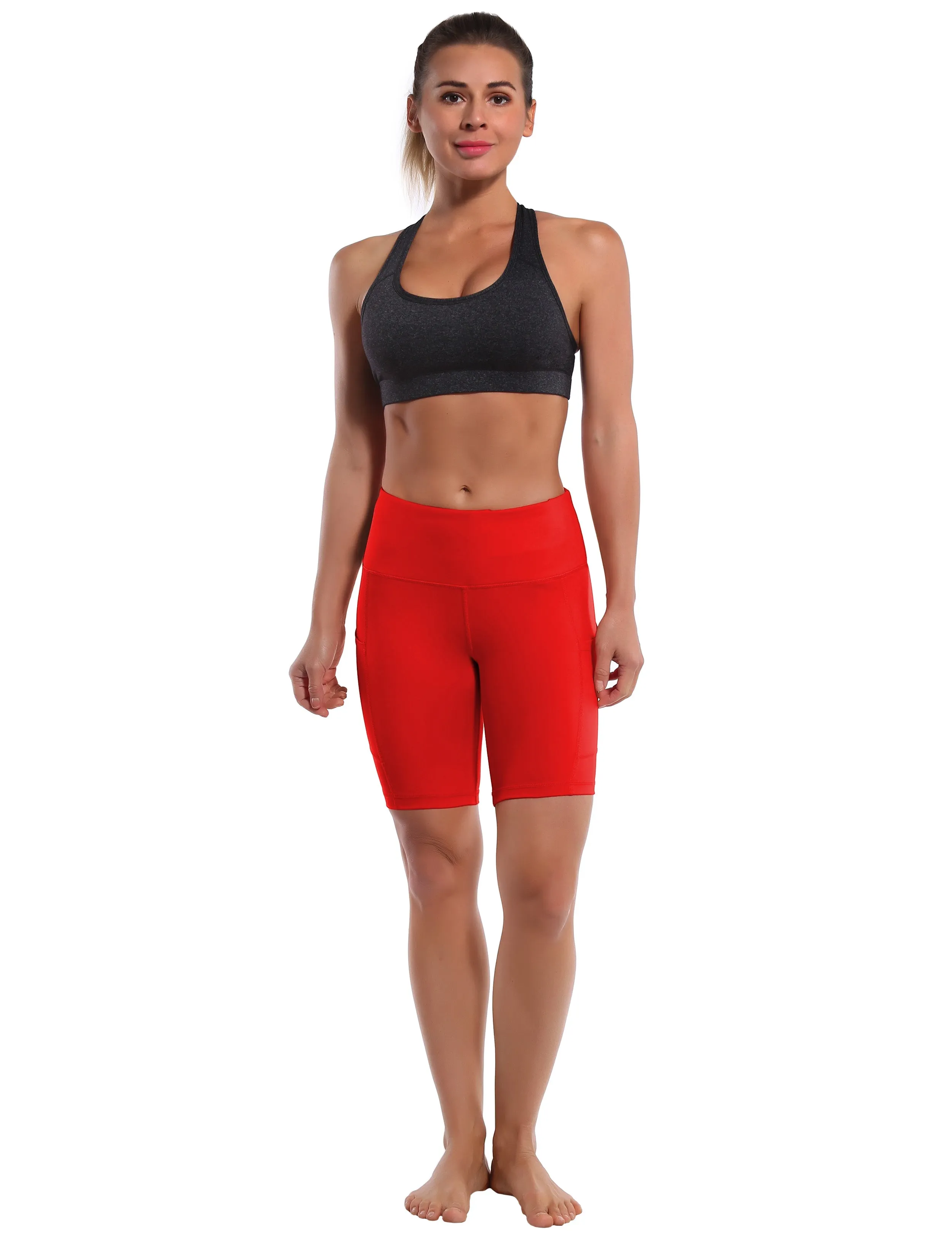 8" Side Pockets Running Shorts scarlet_Running