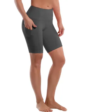 8" Side Pockets Running Shorts shadowcharcoal_Running