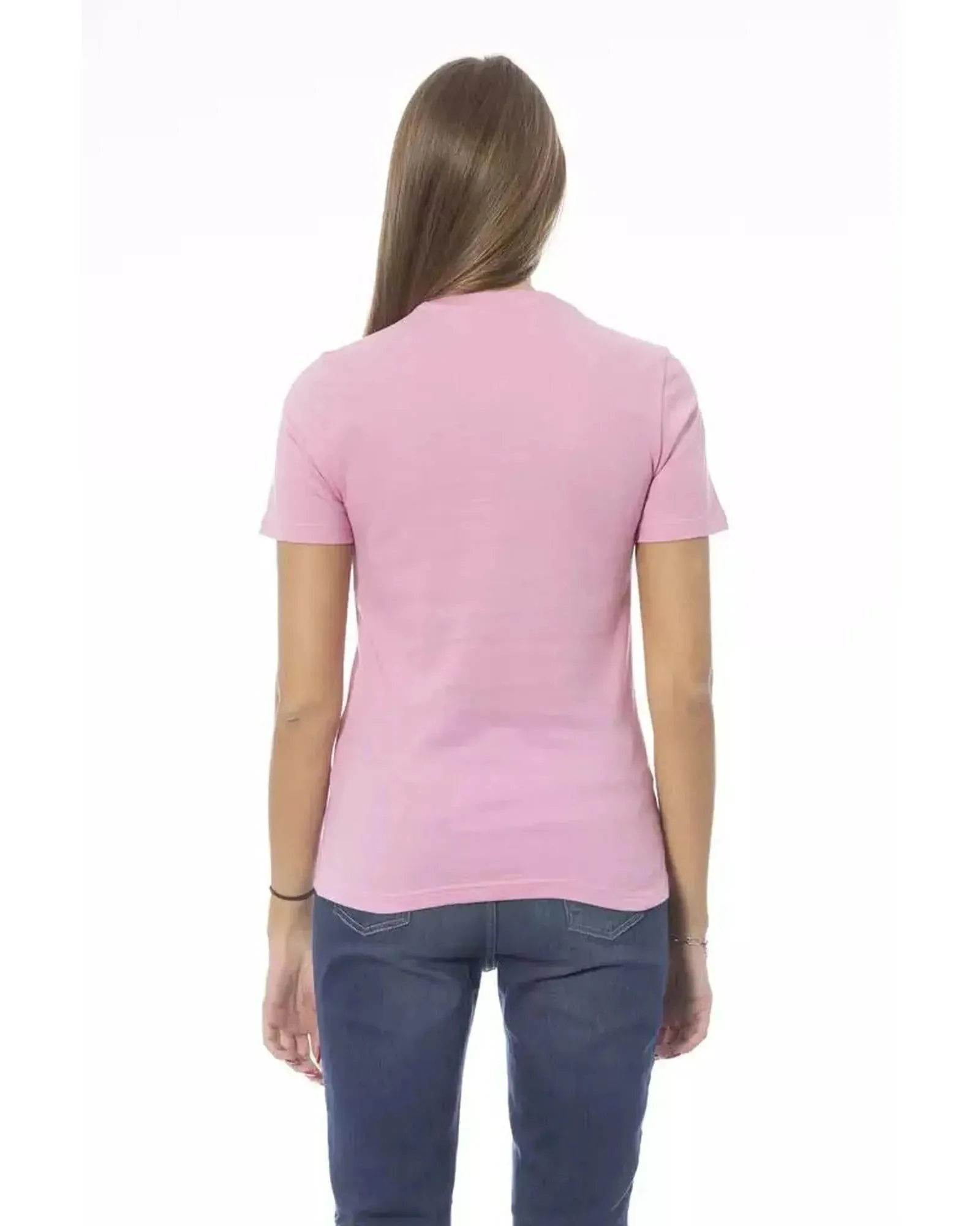 Baldinini Trend Women's Pink Cotton Tops & T-Shirt - S