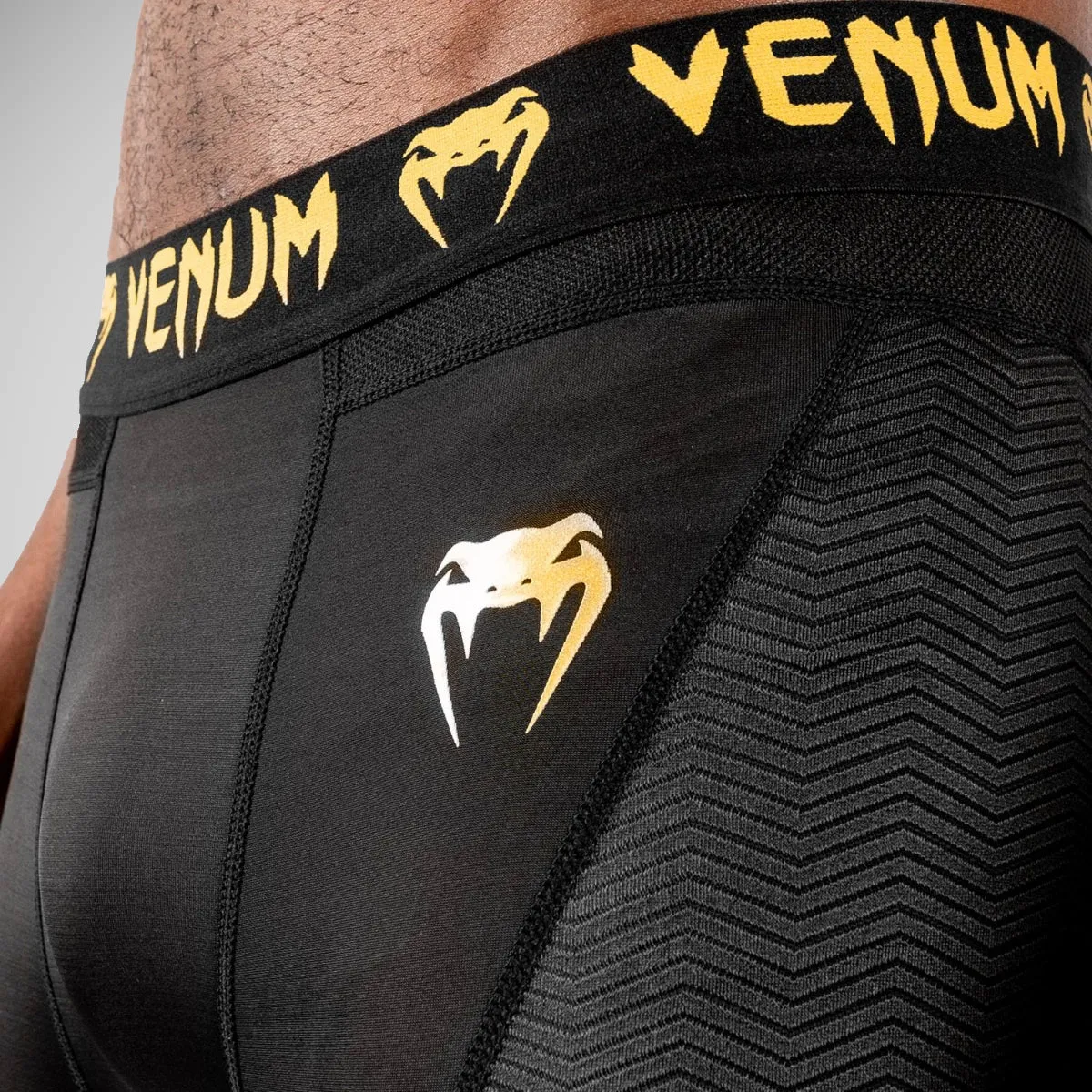 Black/Gold Venum G-Fit Spats