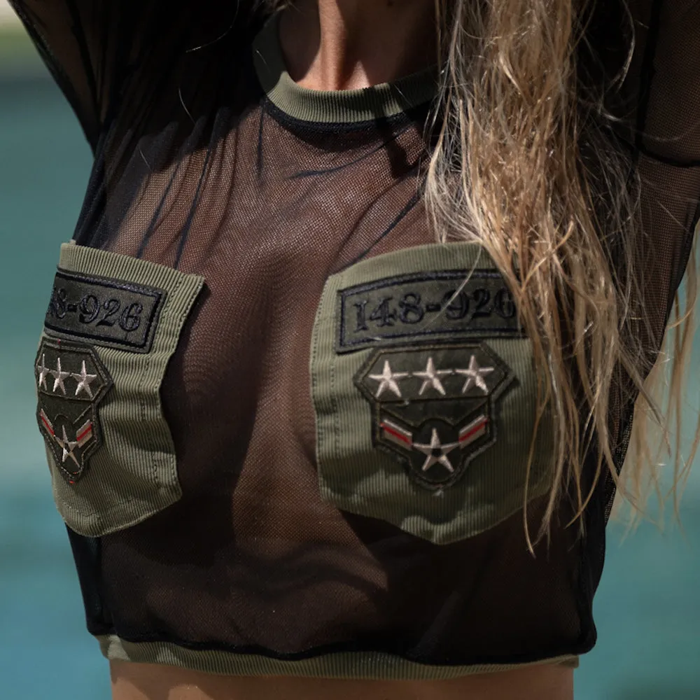 Camo Mesh Top