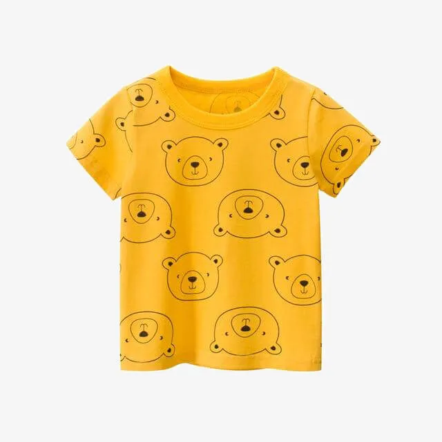 Cartoon Short Sleeve T-Shirts for Girls Clothes Shirt