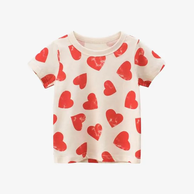 Cartoon Short Sleeve T-Shirts for Girls Clothes Shirt