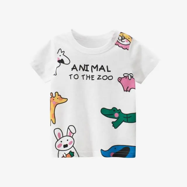 Cartoon Short Sleeve T-Shirts for Girls Clothes Shirt