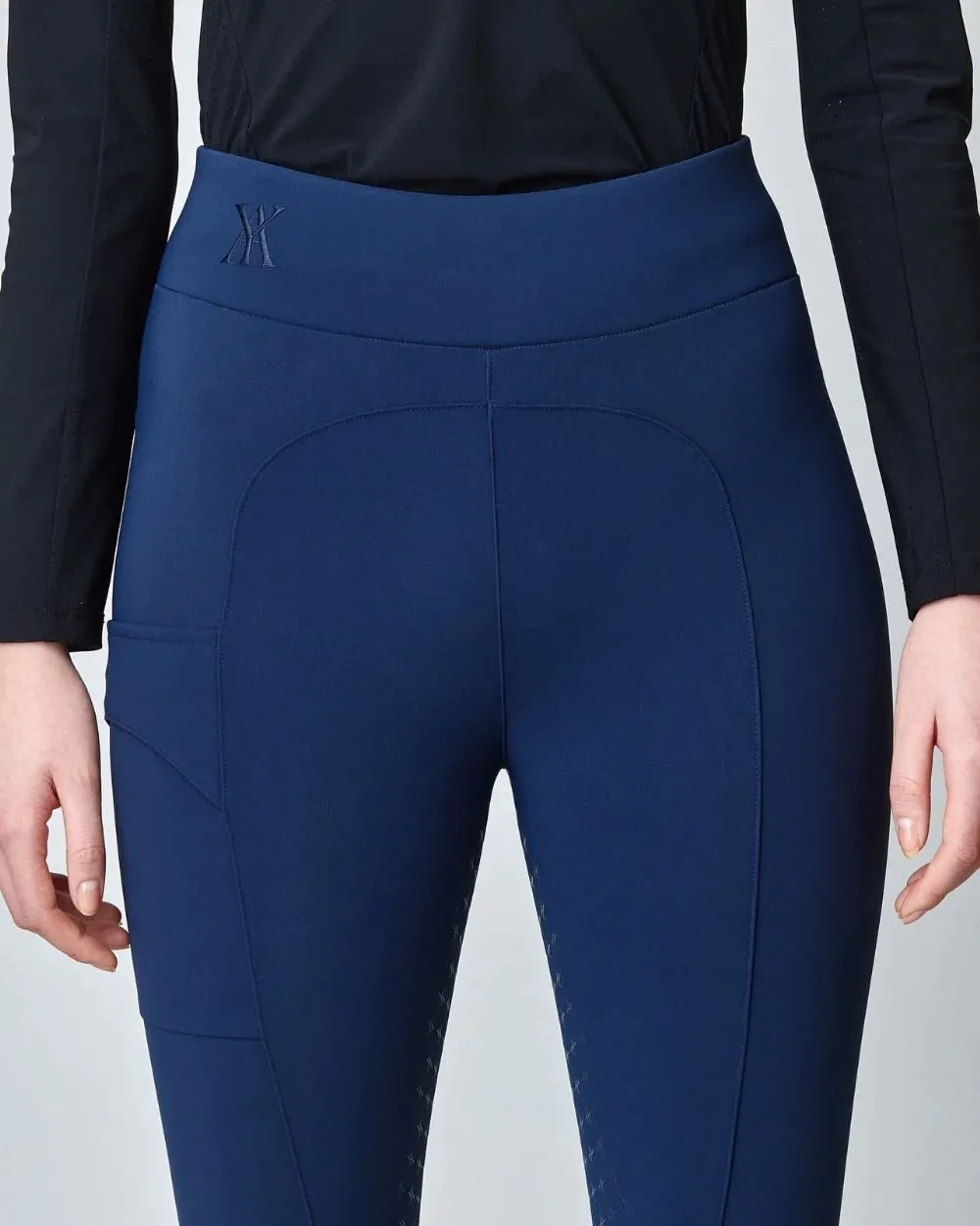 Compression Pull-On Riding Breeches Navy