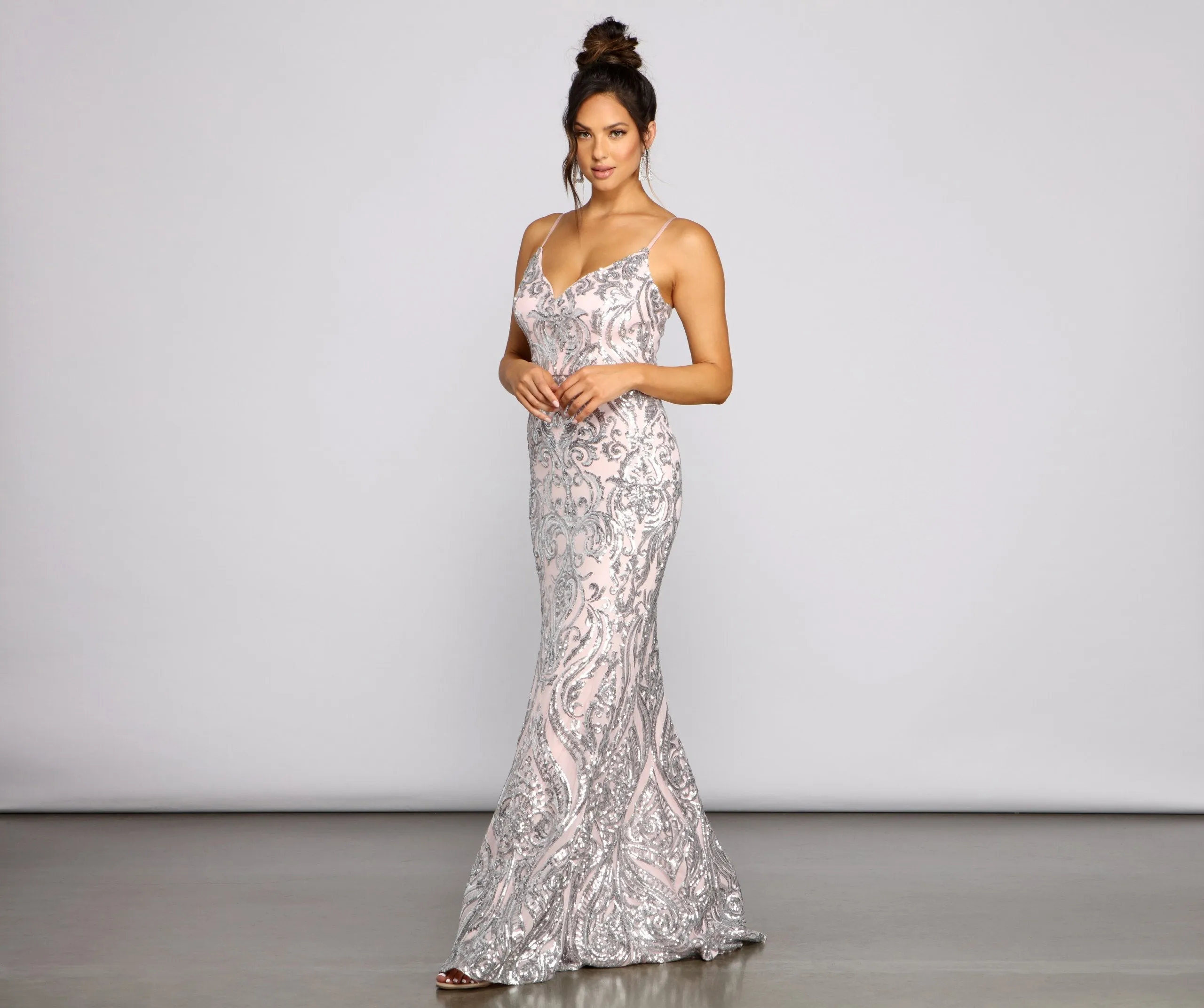 Cordelia Formal Sequin A-Line Dress