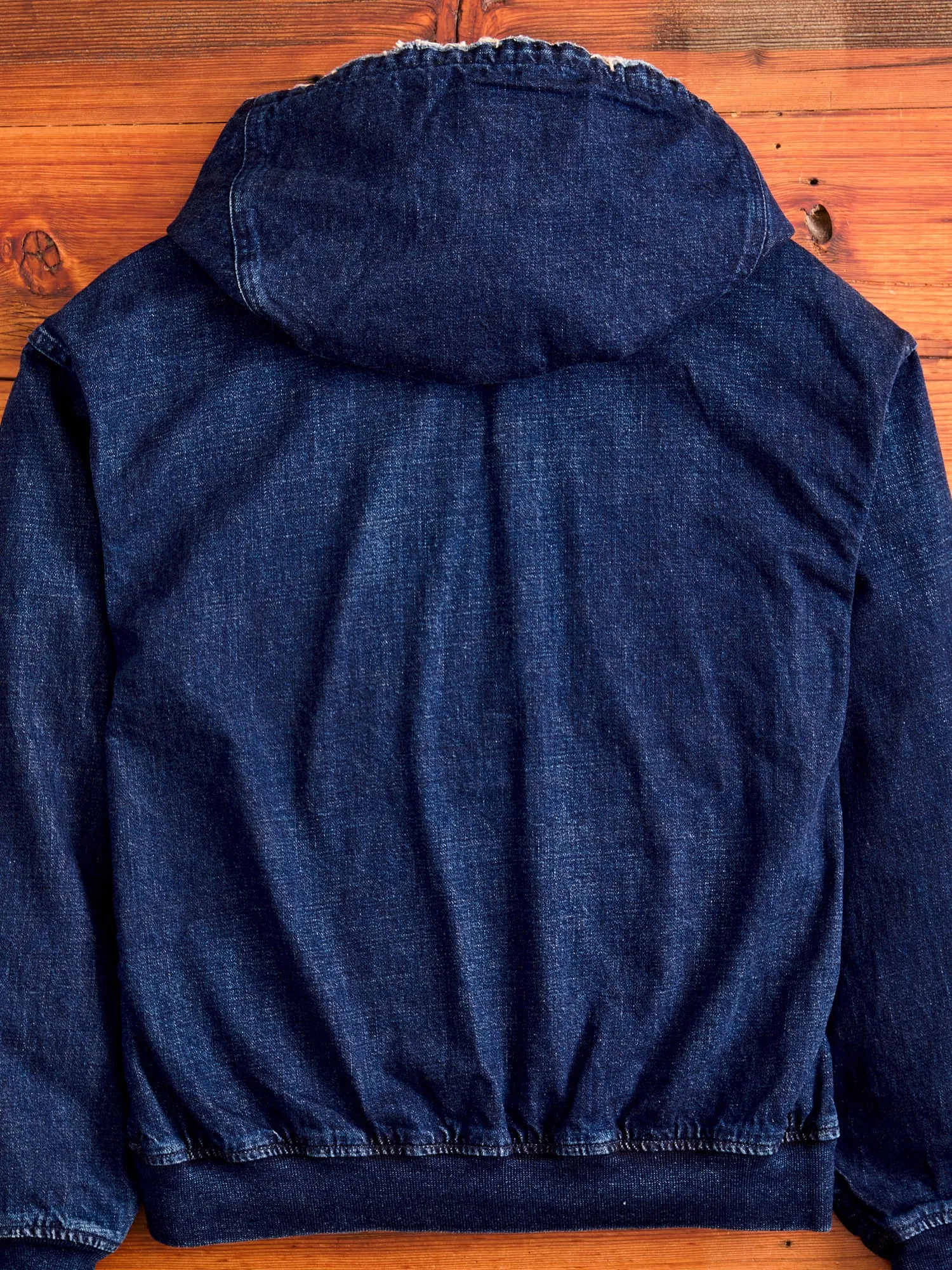 Denim Zip Jacket  in Washed Indigo