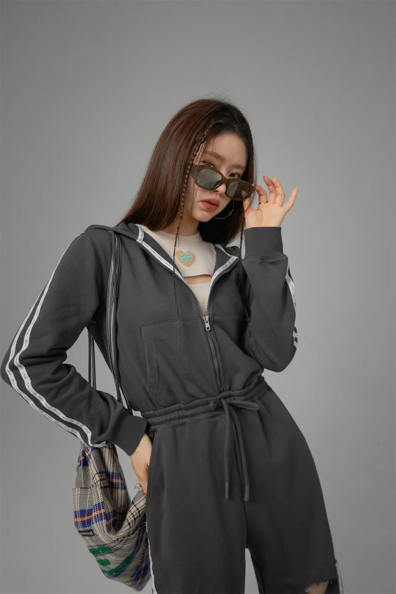 Hoodie Zip-Up Jogger Jumpsuit