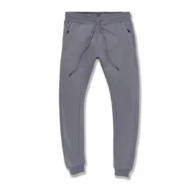 Jordan Craig Men's Uptown Modern Basic Fleece Jogger Sweatpants Charcoal