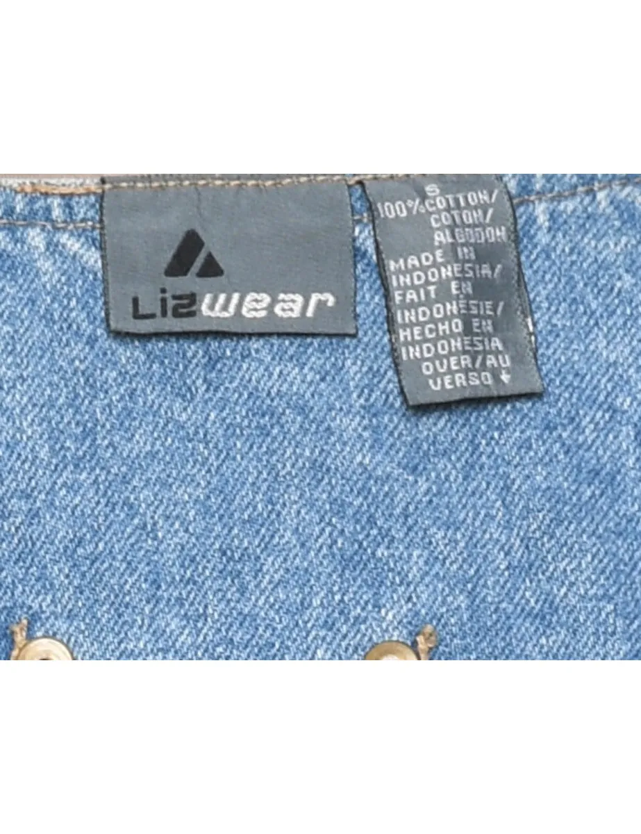 Light Wash 1990s Denim Jacket Vest - S