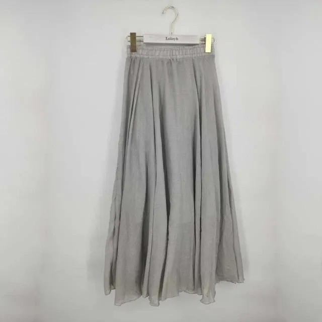 Linen Cotton Long Skirts