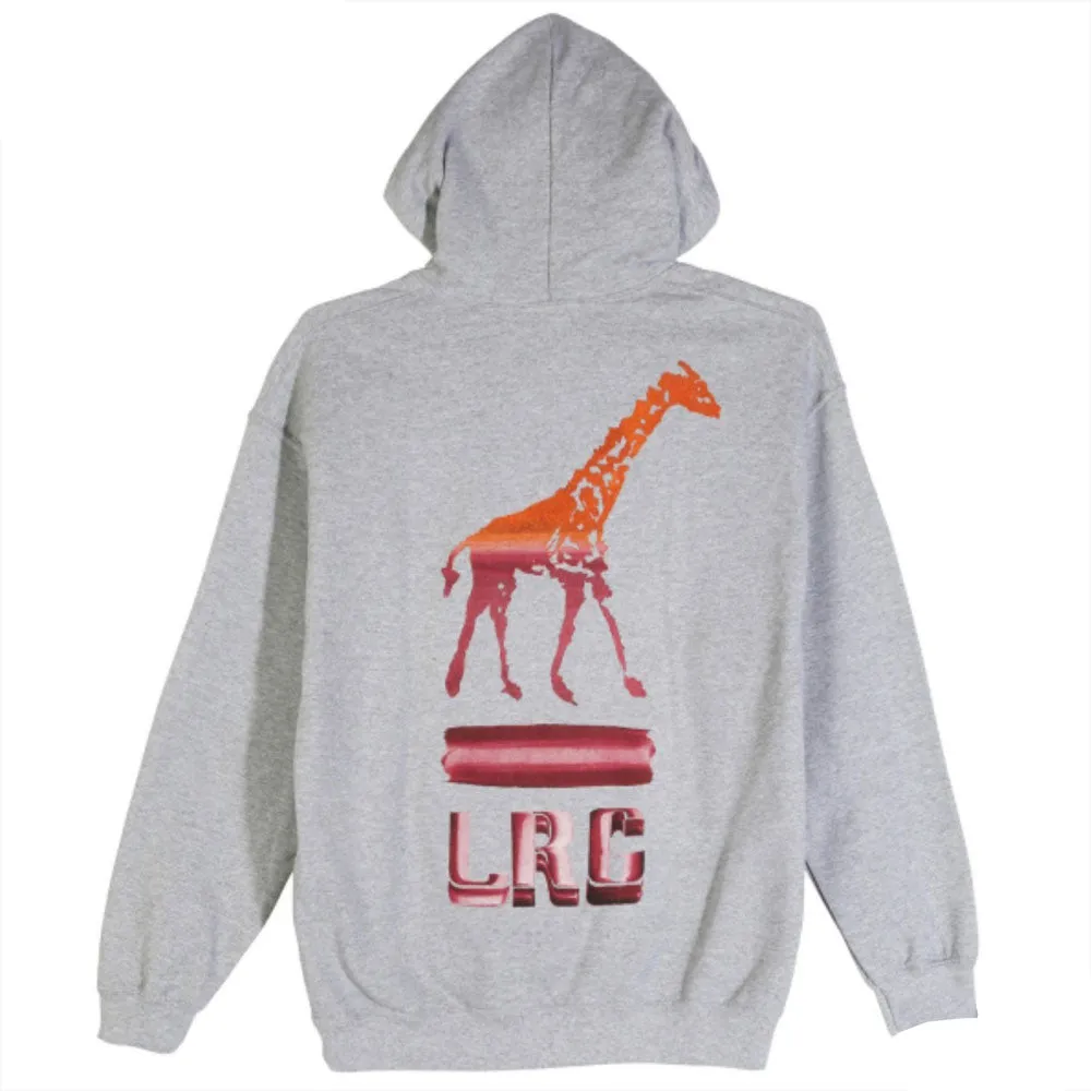 Lrg Kolkata Giraffe Pullover Hoodie Heather Grey