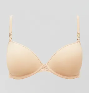 Moulded cup t-shirt bra [Sand]