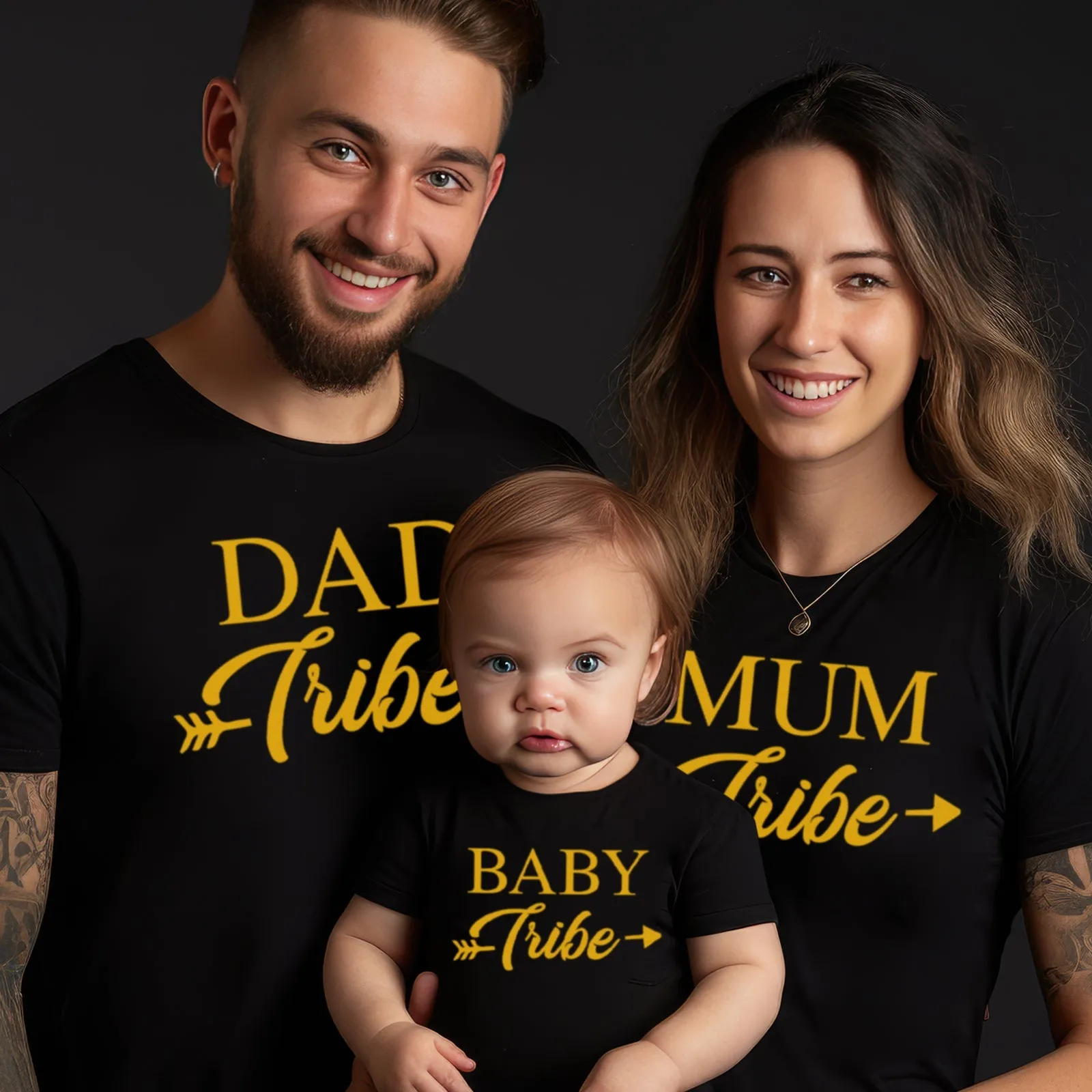 Mum, Dad & Baby Tribe - Whole Family Matching - Family Matching Tops - (Sold Separately)