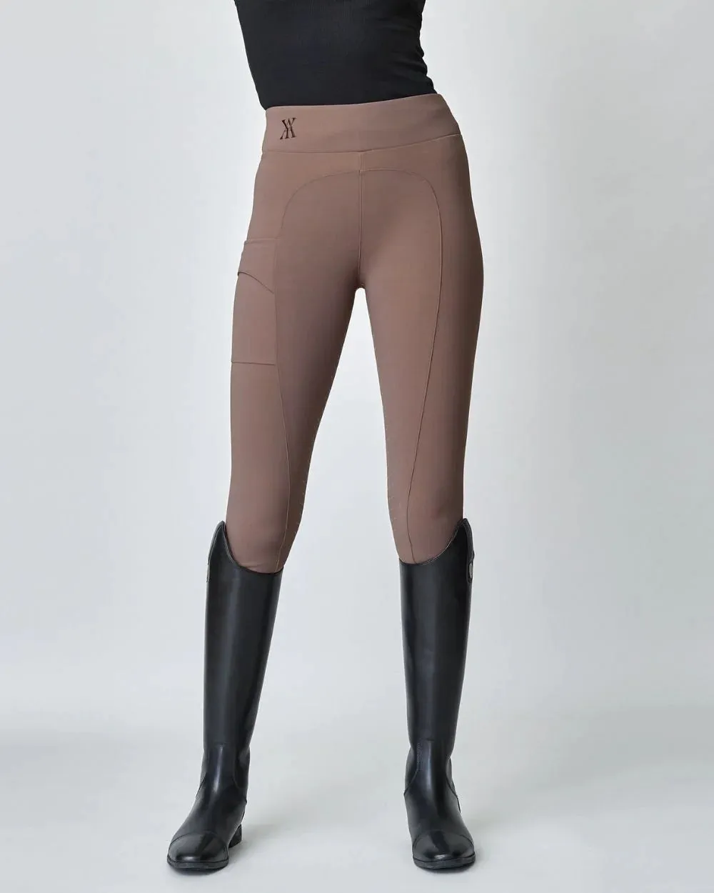 Сompression Pull-On Riding Breeches Brown