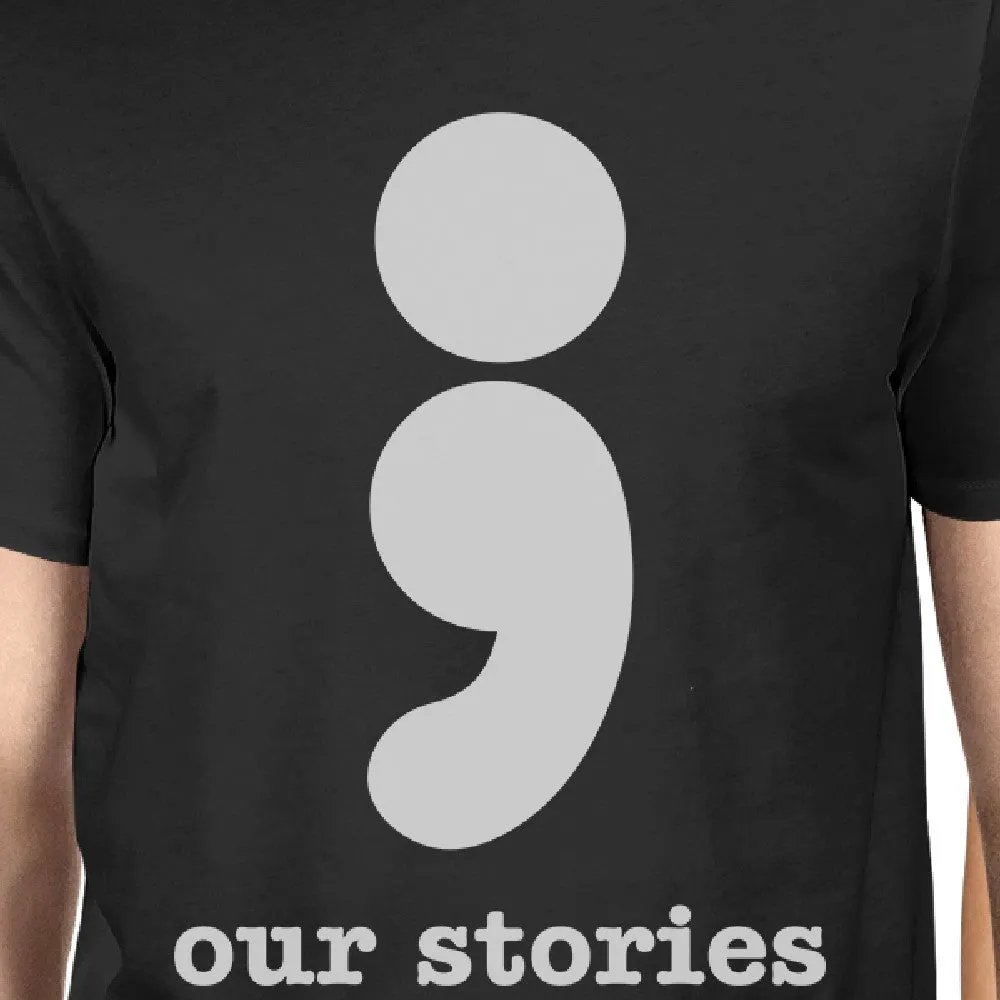 Our Stories Will Never End Matching Couple Black Shirts