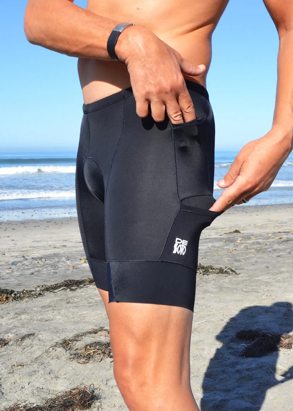 Pantalón corto de triatlón de 4 bolsillos Mobius para hombre