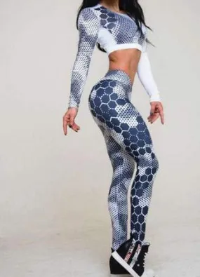 Printed sports yoga pants Yoga tops