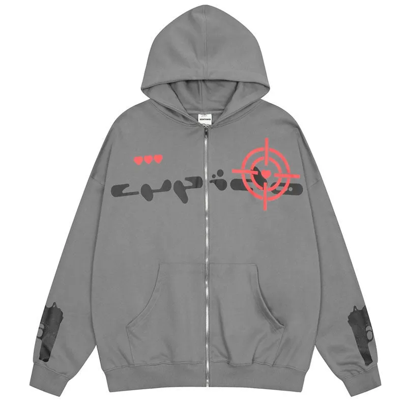 'Public Ennemy' Zip Up Hoodie