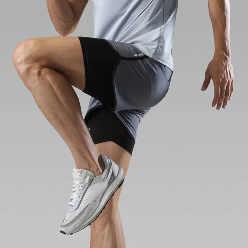 Quick-drying sports shorts training tight-fitting breathable running fitness lining anti-running three-point pants