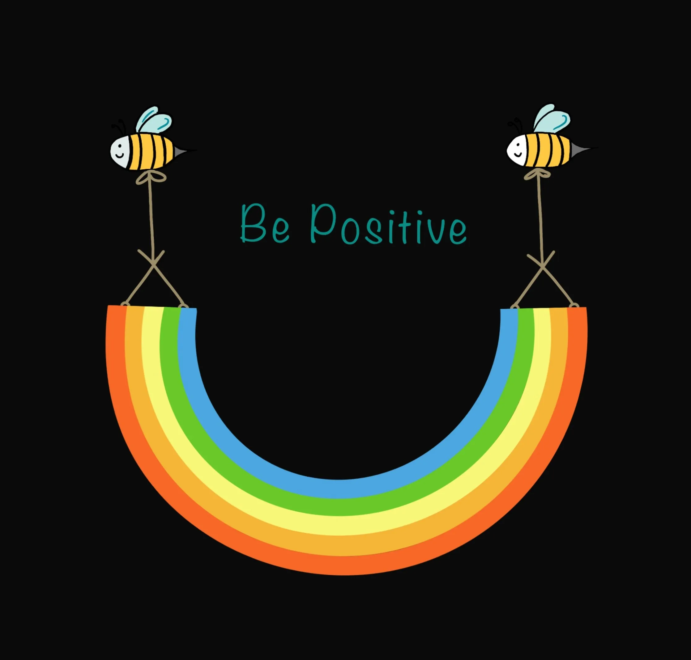 " BE POSITIVE" -POCKET DESIGN HALF-SLEEVE CROP TOPS