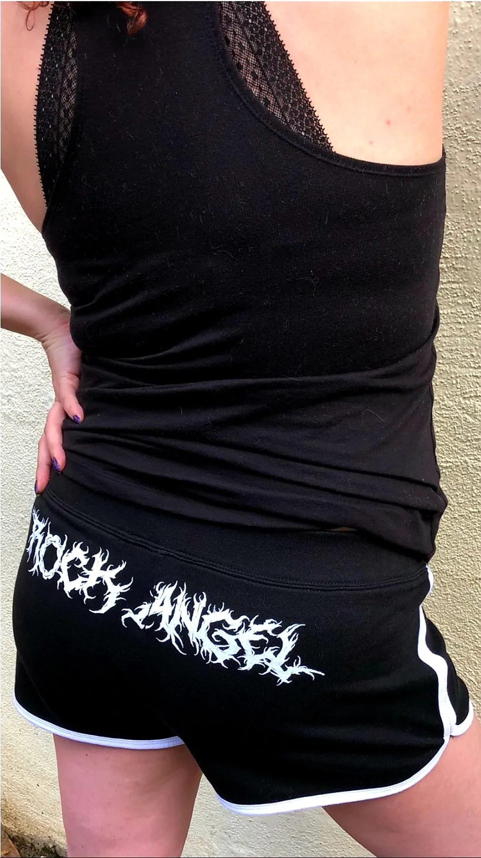 Rock Angel Logo Athletic Shorts