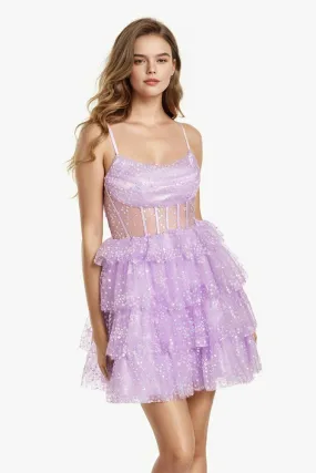 See-through Sequins New Arrival Homecoming Dresses