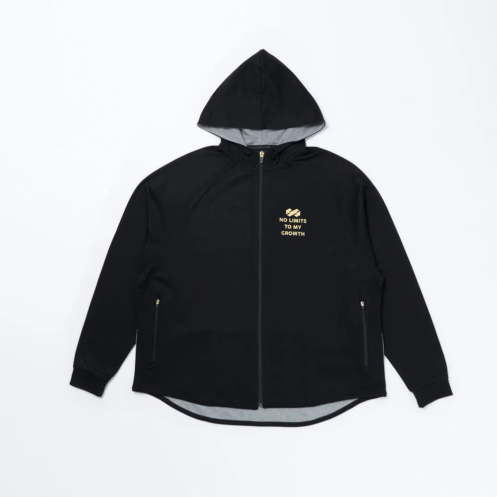 STIMIRON ZIP UP HOODIE - BLACK