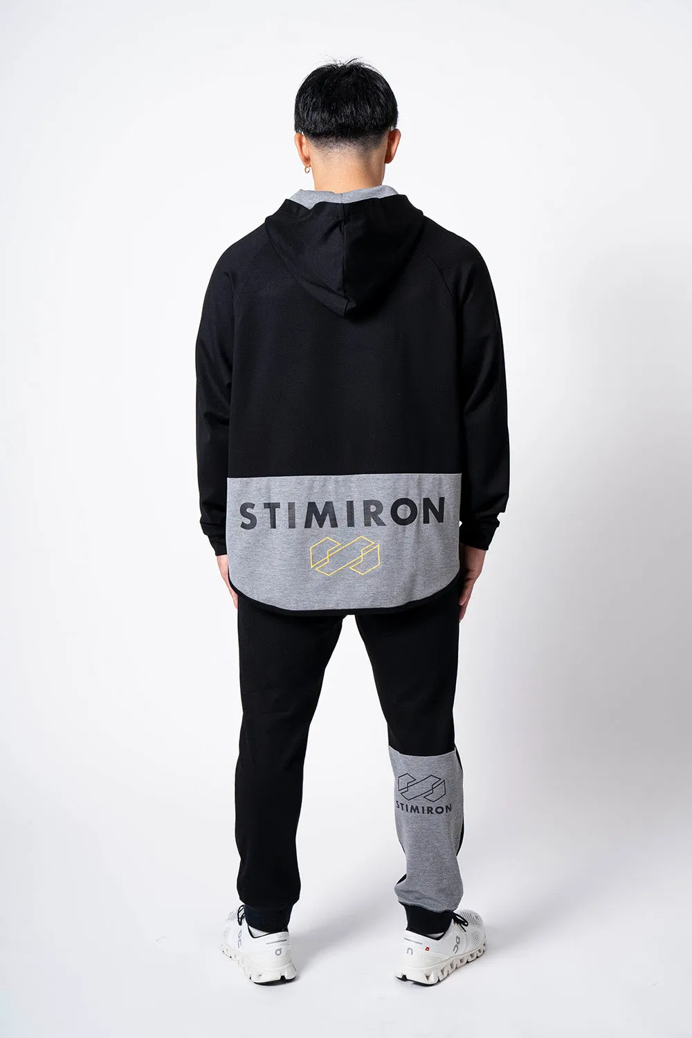 STIMIRON ZIP UP HOODIE - BLACK