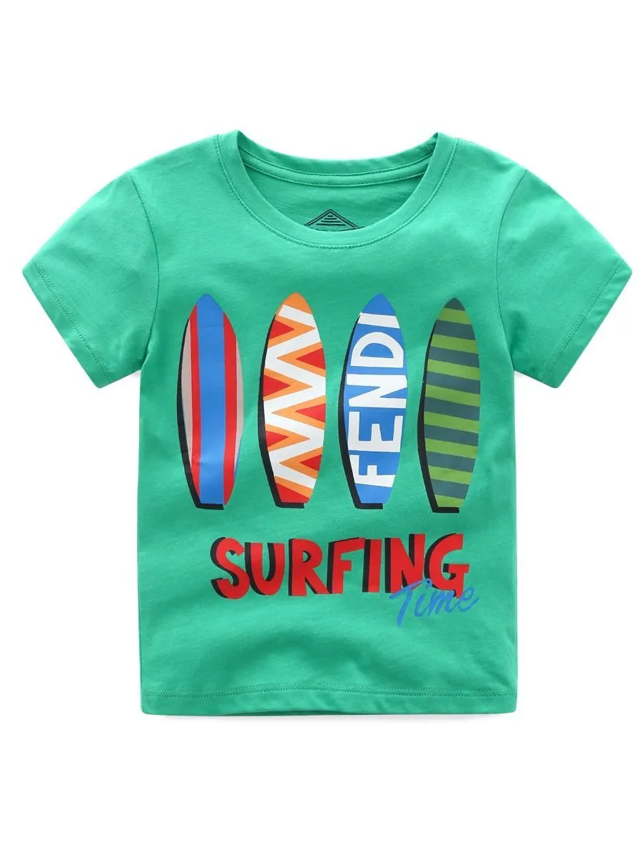 Surfing Time Toddler Little Boy T-shirt