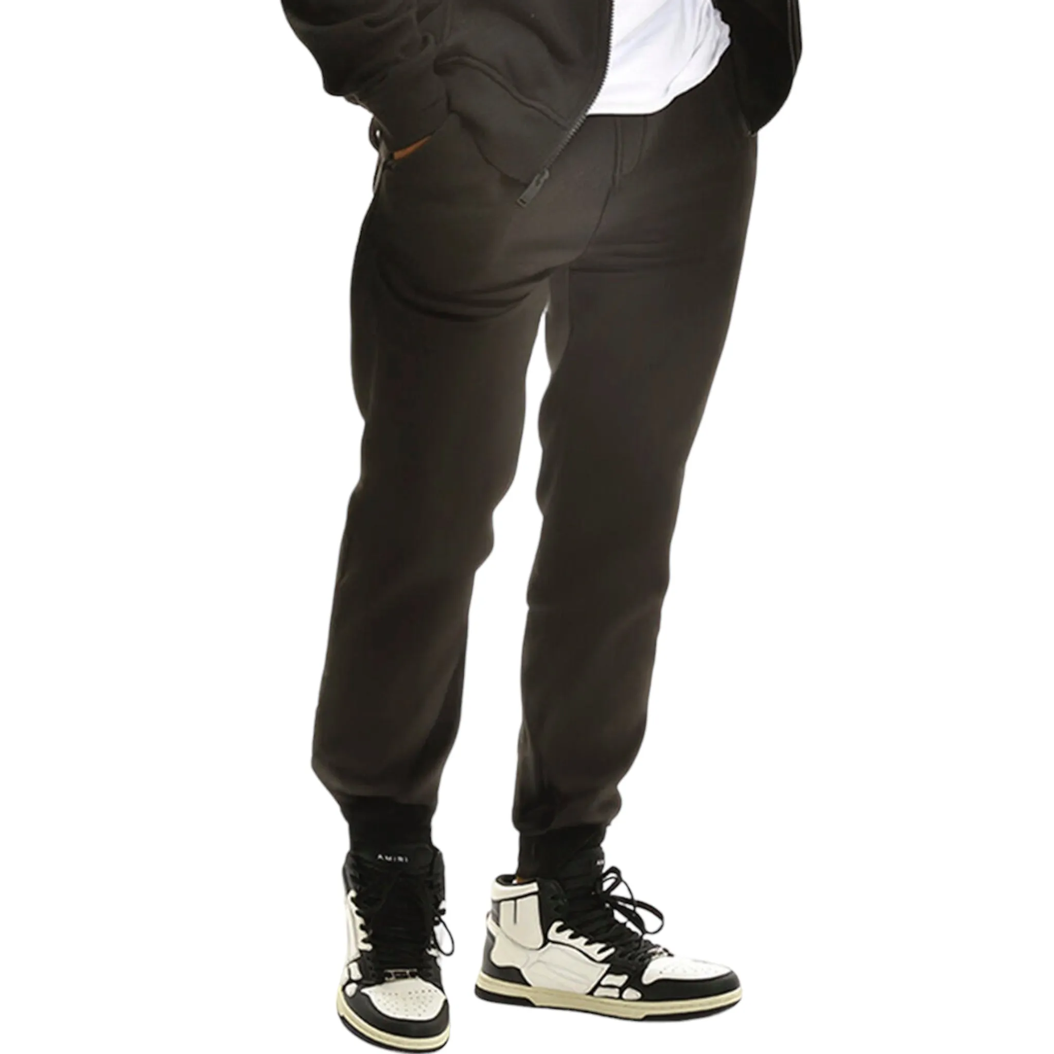 SWITCH: Solid Zip Down Fleece Jogger Set