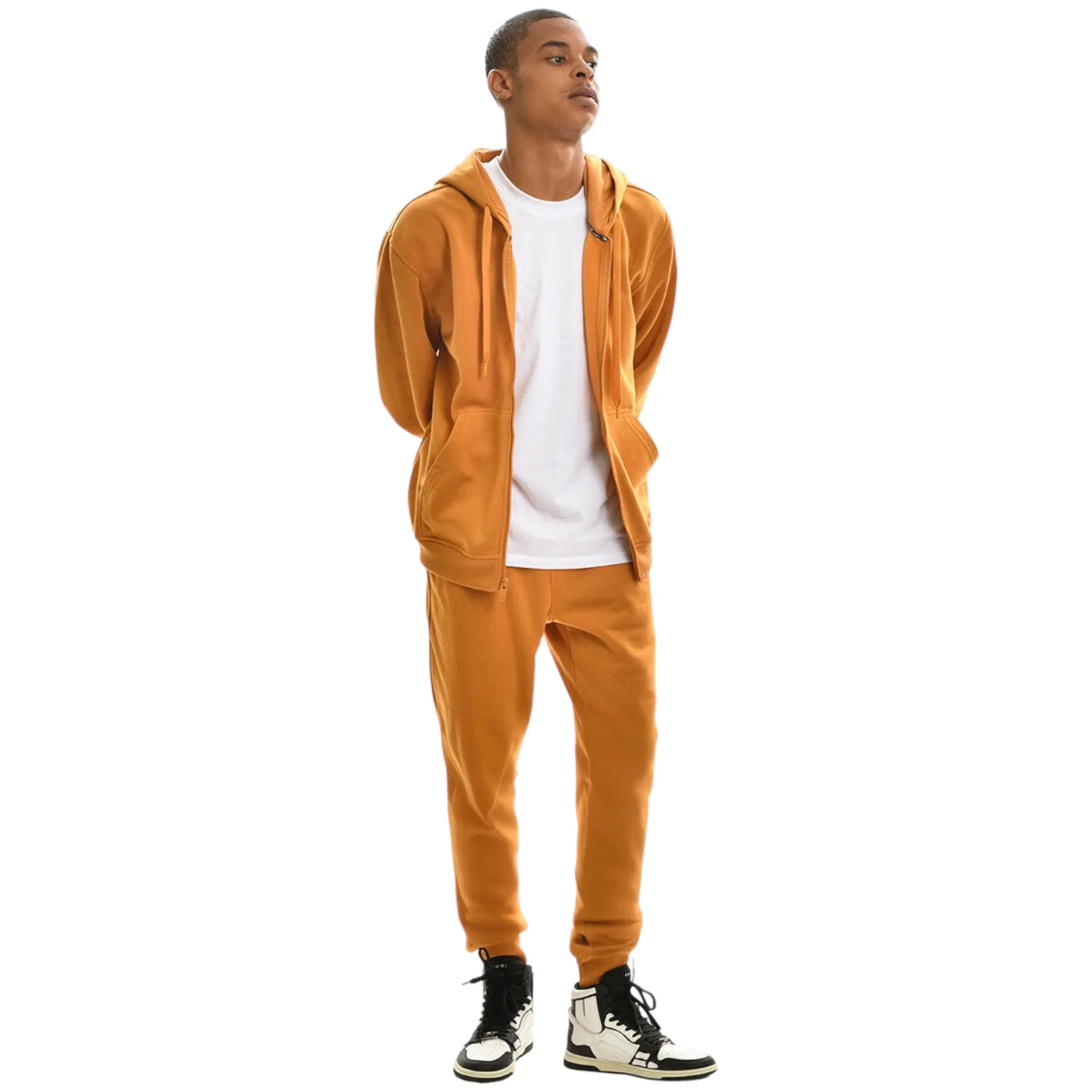 SWITCH: Solid Zip Down Fleece Jogger Set