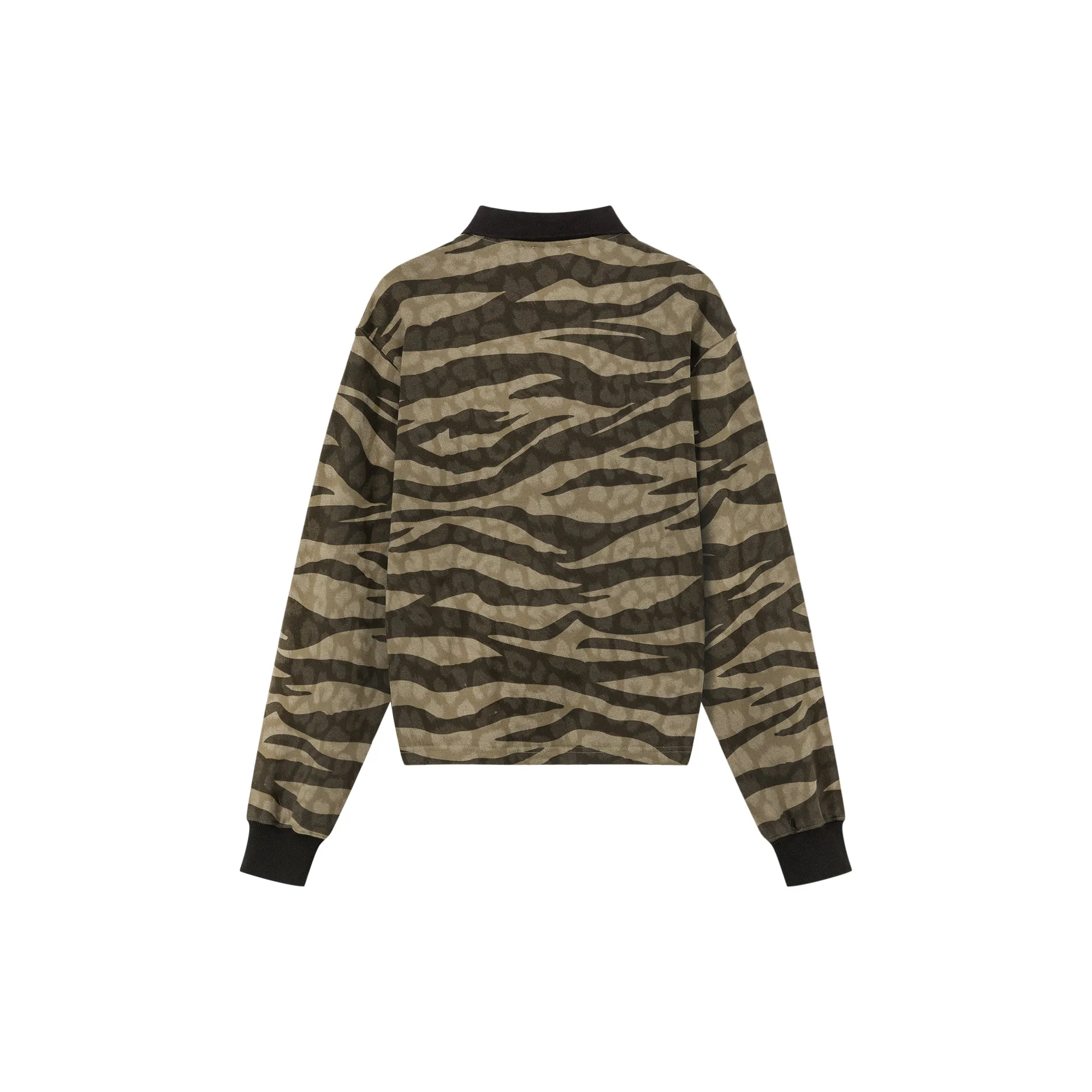 Zebra Half Zip Up String Sweatshirt